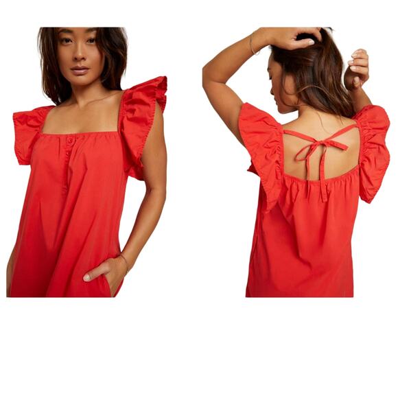 NATION LTD OPHELIA A LINE RUFFLE MINI DRESS, SIZE S - Picture 2 of 9